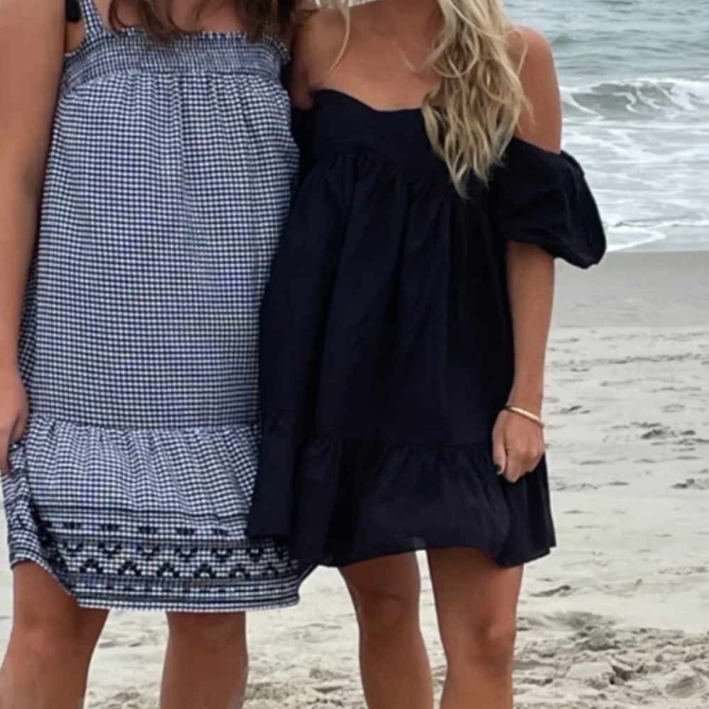 Urban Outfitters Off The Shoulder Puff Sleeve Dress